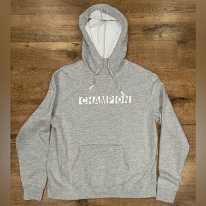Champion Reverse Weave Grey with White Logo Hoodie Size: XL
